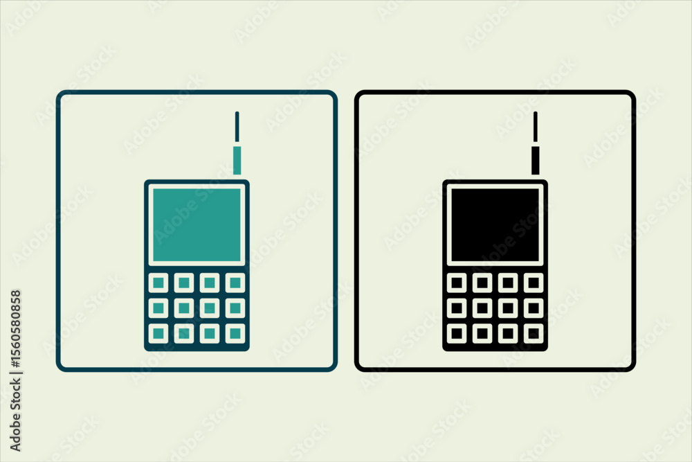 Aufkleber cell phone icon. icon related to ui elements. suitable for web site, app, user interfaces,element, p