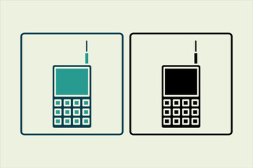 Cell phone icon. icon related to UI elements. suitable for web site, app, user interfaces,element, printable etc. solid icon style. simple vector design editable
