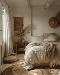 Living room with sofa and cushions