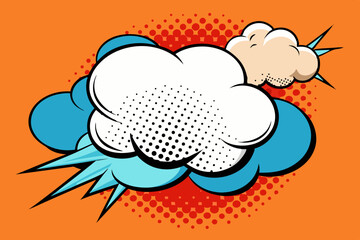 classic comic pop art speech balloon