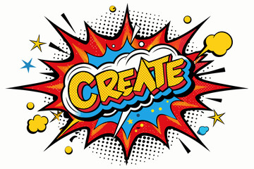 pop art comic vector colorful bubble set