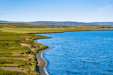 Atlantic ocean coast, amazing landscape in North East Iceland