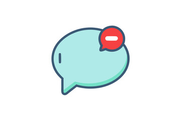 flat vector icon chat bubble simple