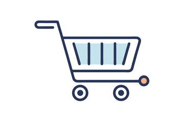 mono line icon shopping cart simple