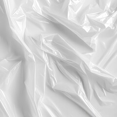 Obraz premium White plastic sheet, wrinkled and glossy