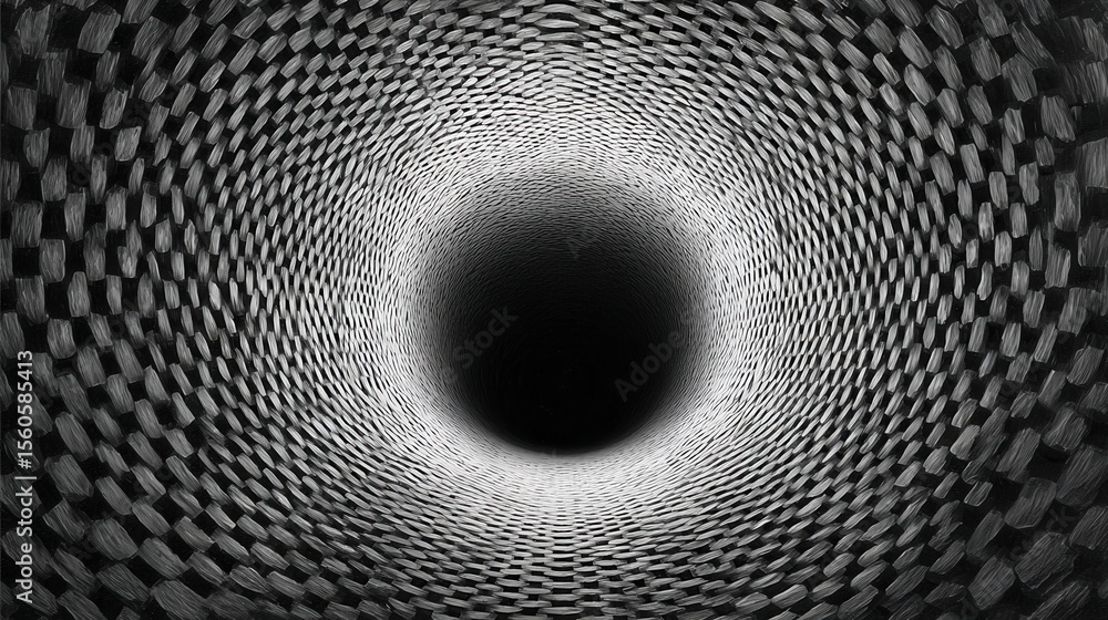 Poster Abstract background of black hole vortex with patterned gray surface