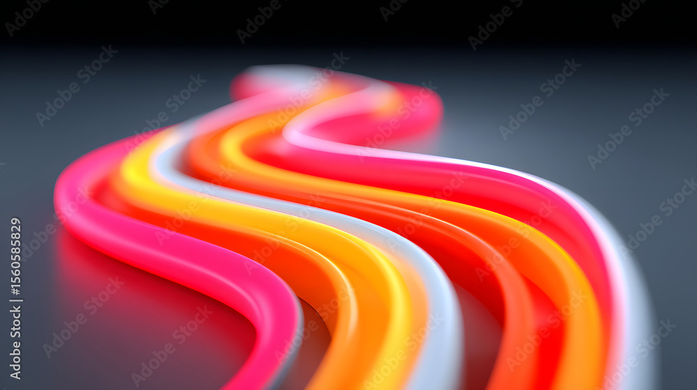 Poster dynamic fluid color gradient background, abstract kv main visual business ppt background