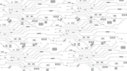 Abstract Technology Circuit board background. Grey white Abstract technology background. Digital technology with plexus background and space for your text