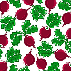 Beet background, pattern set. Collection icon beet. Vector