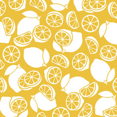 Lemon background, pattern set. Collection icon lemons. Vector