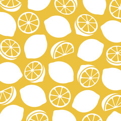 Lemon background, pattern set. Collection icon lemons. Vector