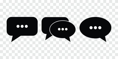 Chat icon vector illustration. speech bubble sign and symbol. comment icon. message. Modern Chat & Communication Icon Set: Message Bubble Vector Designs eps 10
