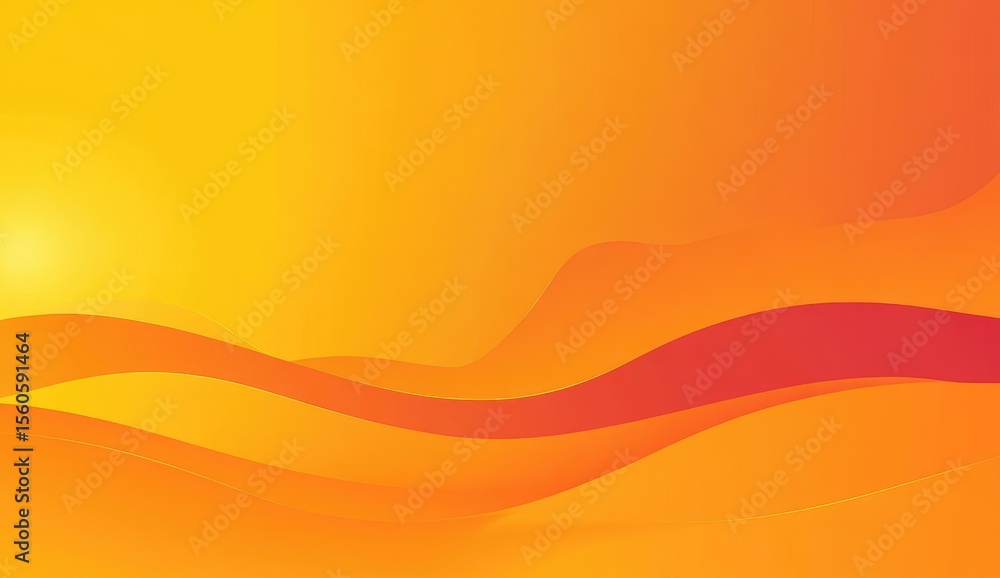 Poster abstract vibrant gradient background with flowing orange and red waves. soft, warm color palette