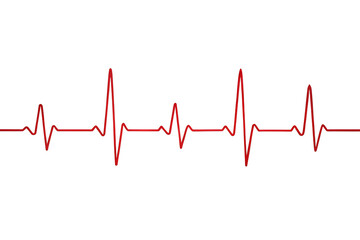Heartbeat EKG Line Graphic Medical Illustration of Cardiac Rhythm