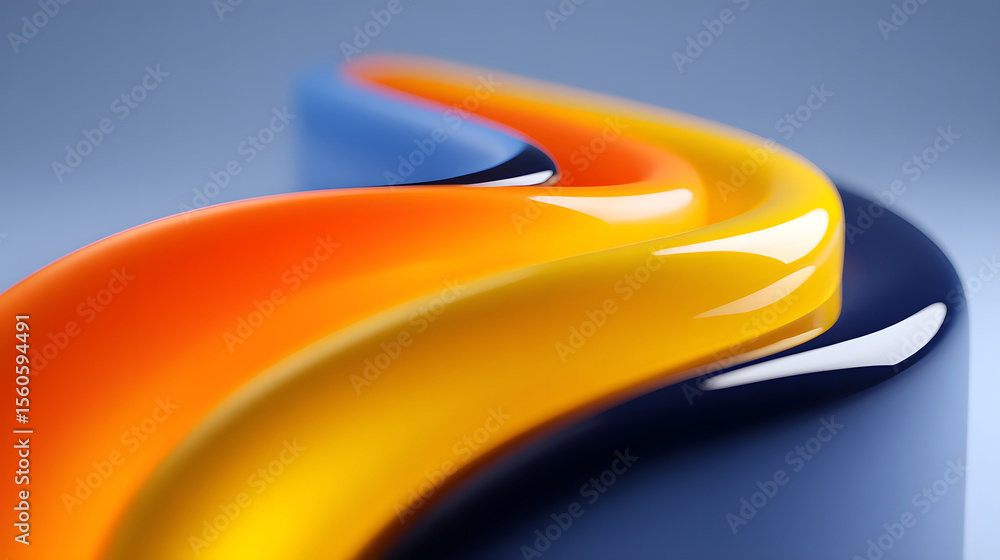 Poster dynamic fluid color gradient background, abstract kv main visual business ppt background