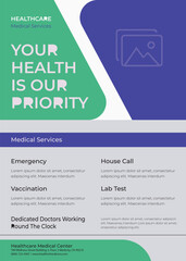 Modern Healthcare & Medical Flyer Template  Hospital & Clinic Promotion Design