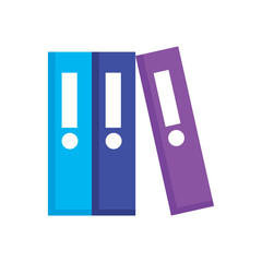 Stack of Three Colorful School Books Icon