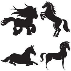 World Horse day vector set-11