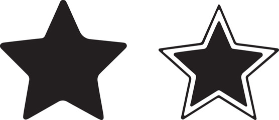 Shiny Star Vector Illustration Isolated on White

