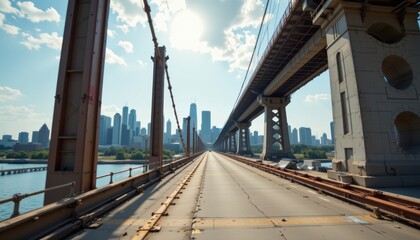 Timelapse of construction progress urban bridge video footage cityscape wide angle dynamic visuals