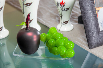 Arte en cristal Soplado, Manzanas y Uvas