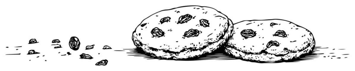 chocolate chip cookies with crumbs