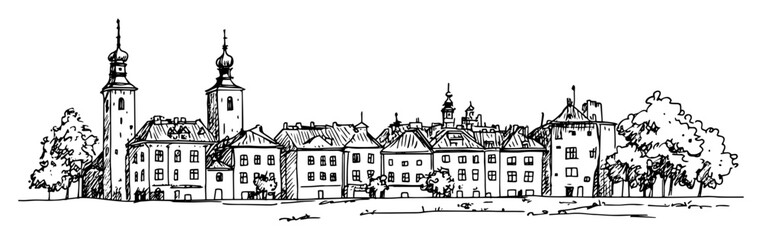 Fototapeta premium classic european palace architecture