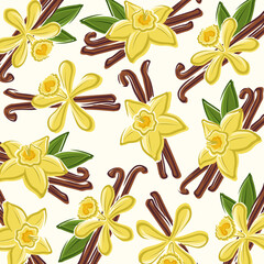 Vanilla background pattern set. Collection icon vanilla. Vector