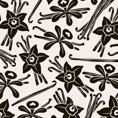 Vanilla background pattern set. Collection icon vanilla. Vector