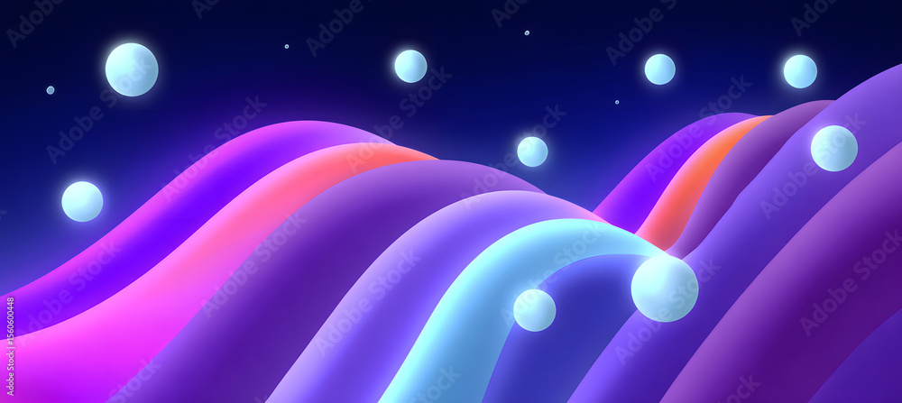 Poster dynamic fluid color gradient background, abstract kv main visual business ppt background
