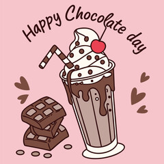 Melting for Chocolate T Shirt Design with Chocolate Bar and Dripping Chocolate