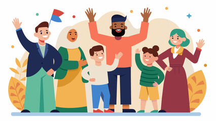 A place where people are celebrated for their dedication and progress rather than shamed for their appearance or ability.. Vector illustration