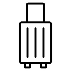 Carry-On Luggage Vector Line Icon Design