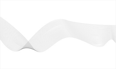 Abstract Wavy Line Vector Background – Flowing Curves Pattern on White Canvas