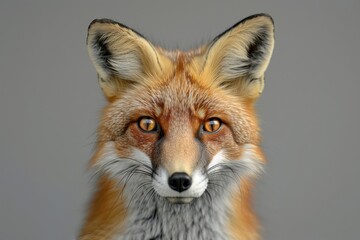 Charming Red Fox Portrait in Studio Setting