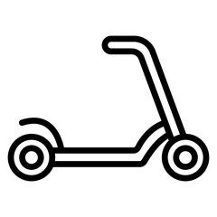 Kick Scooter Vector Line Icon Design