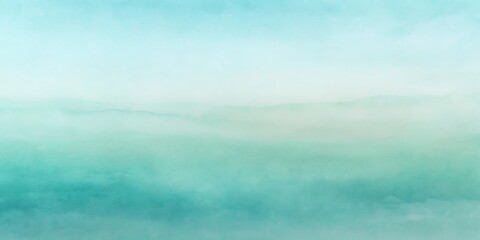 Serene Teal Watercolor Landscape, Soft, Dreamy, Abstract Background Texture