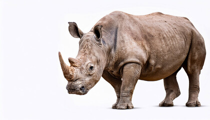 Naklejka premium rhino isolated on white background