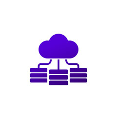 infrastructure icon with a cloud