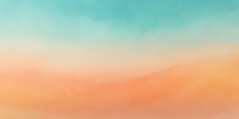 Abstract Pastel Watercolor Sky and Desert Landscape Background Texture