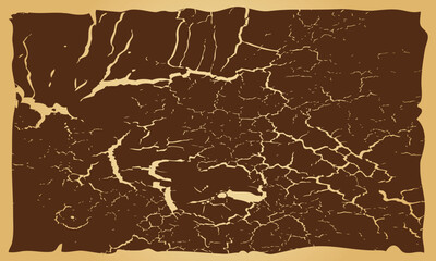 Dry Cracked Soil Texture on Vintage Background