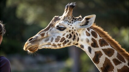 Obraz premium Giraffe, sharp and realistic, Photo, Natural light.