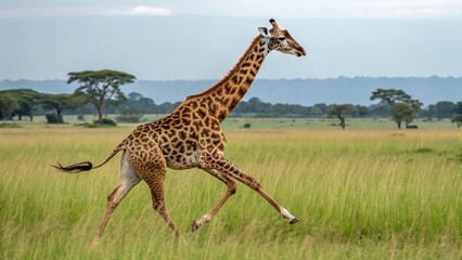 Obraz premium Giraffe, sharp and realistic, Photo, Natural light.