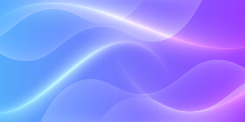 Banner background, blue and purple gradations, colorful, wavy effect stye, memphis