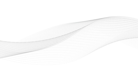 Technology and business wave lines on transparent background. Vector curve wave line seamless pattern. Gray curved line for banner design and frequency sound wave line. Future technology concept.