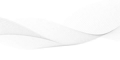 Seamless wavy curve lines on transparent background. Flowing wave future technology concept. Business, voice, sound, music, poster, banner background.