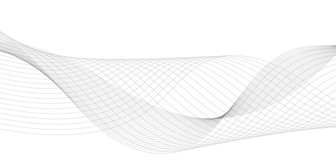 Wave business curve lines on transparent background. Abstract wavy ocean line and future technology, business, voice, sound, music, poster, banner background.

