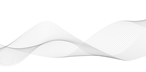 Digital futuristic technology concept banner background. Wave business curve lines on transparent background. Abstract wavy ocean line and future technology, business, voice, sound, music, poster

