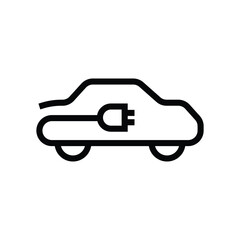 Obraz premium Car electric lineal icon symbol vector 