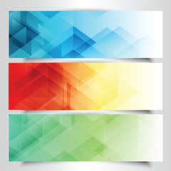 Modern banners with abstract design